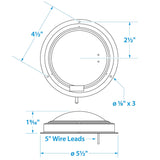 Seachoice Polished Stainless Steel Bright White LED Dome Light