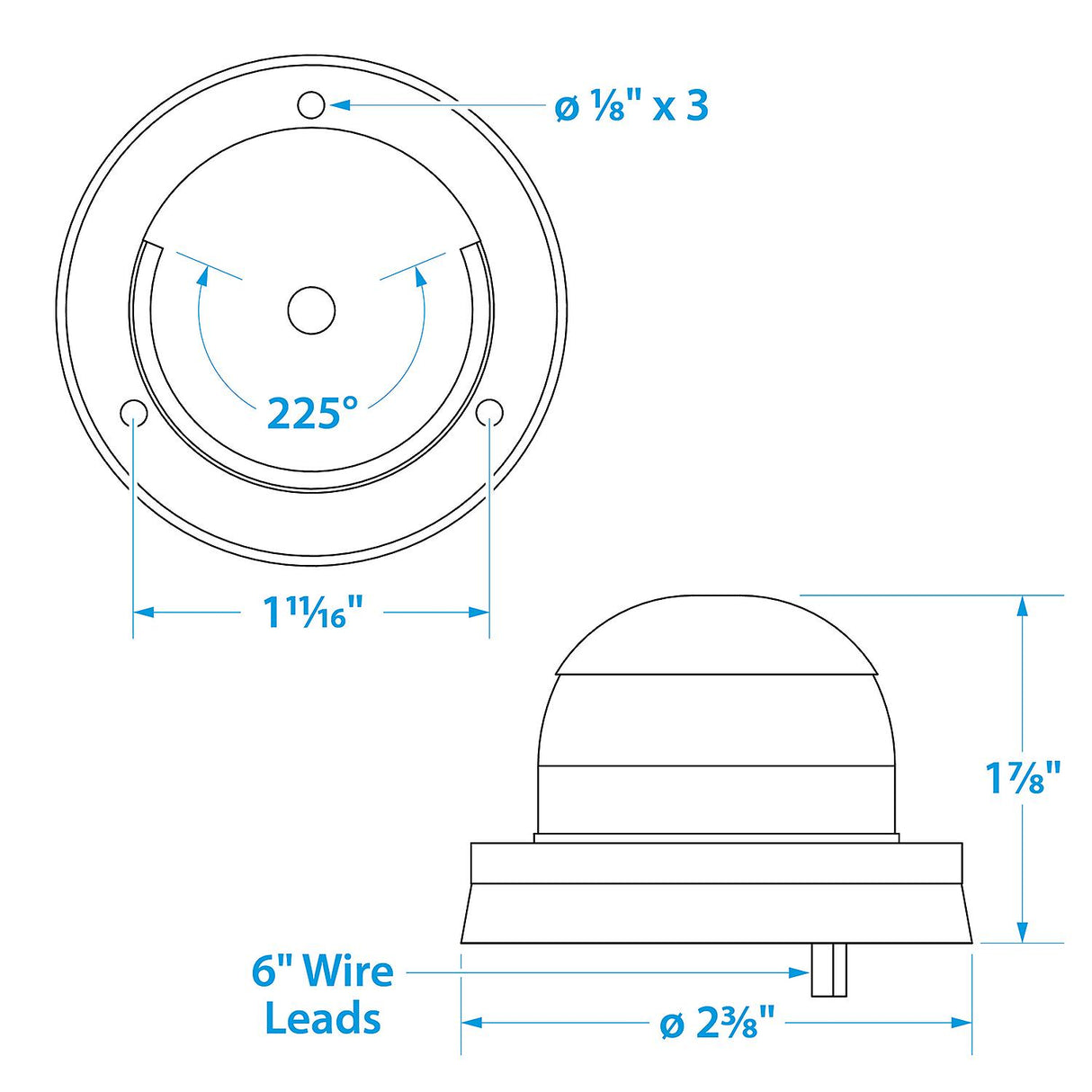Seachoice Stainless Steel Bi-Color Bow Light