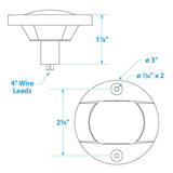 Seachoice 05381 Transom Light With Stainless Steel Flange, Round