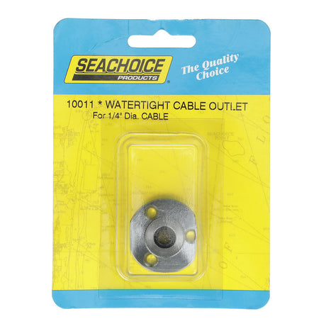 Seachoice 10011 Chrome Plated Brass Cable Outlet - 1/4"