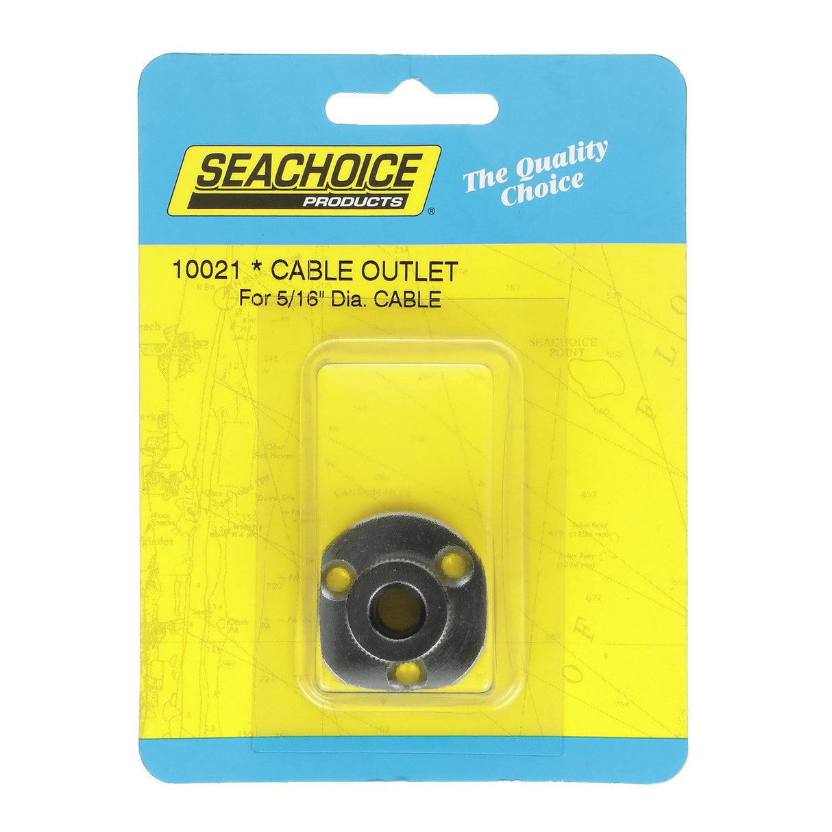 Seachoice 10021 Chrome Plated Brass Cable Outlet - 5/16"