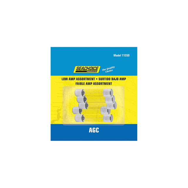 Seachoice Low Amp AGC Glass Fuse Assortment, 5ea