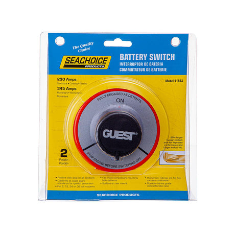 Seachoice 11553 2-Position Battery Select Switch w/o Lock