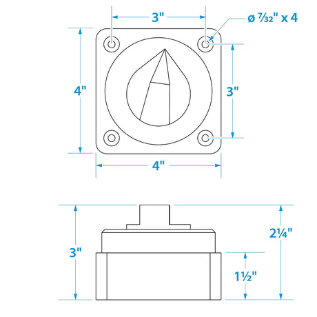 Seachoice Compact Main Battery Switch