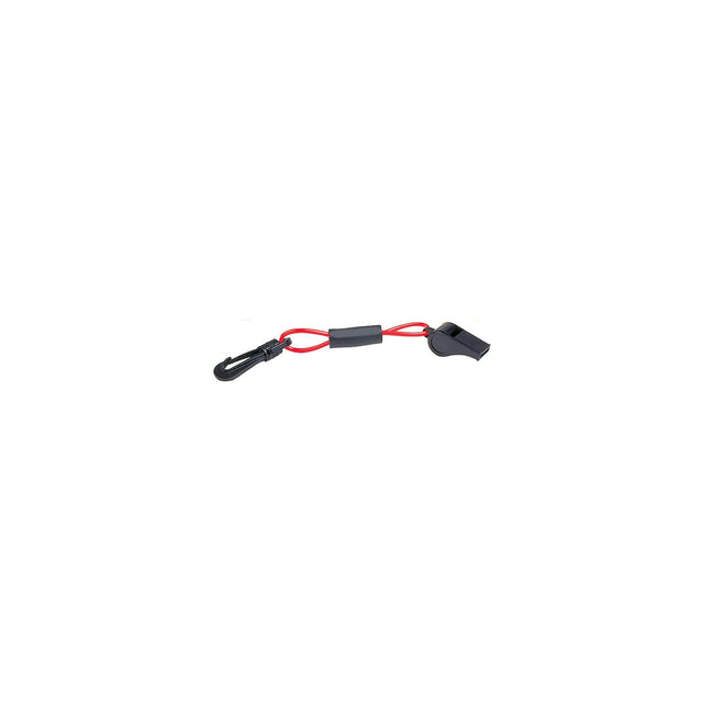 Seachoice 11726 Black Whistle On Red Floating Key Chain