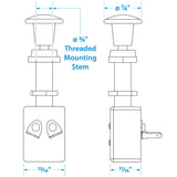 Seachoice 2 Position Push Pull Switch Off/On (Spade)