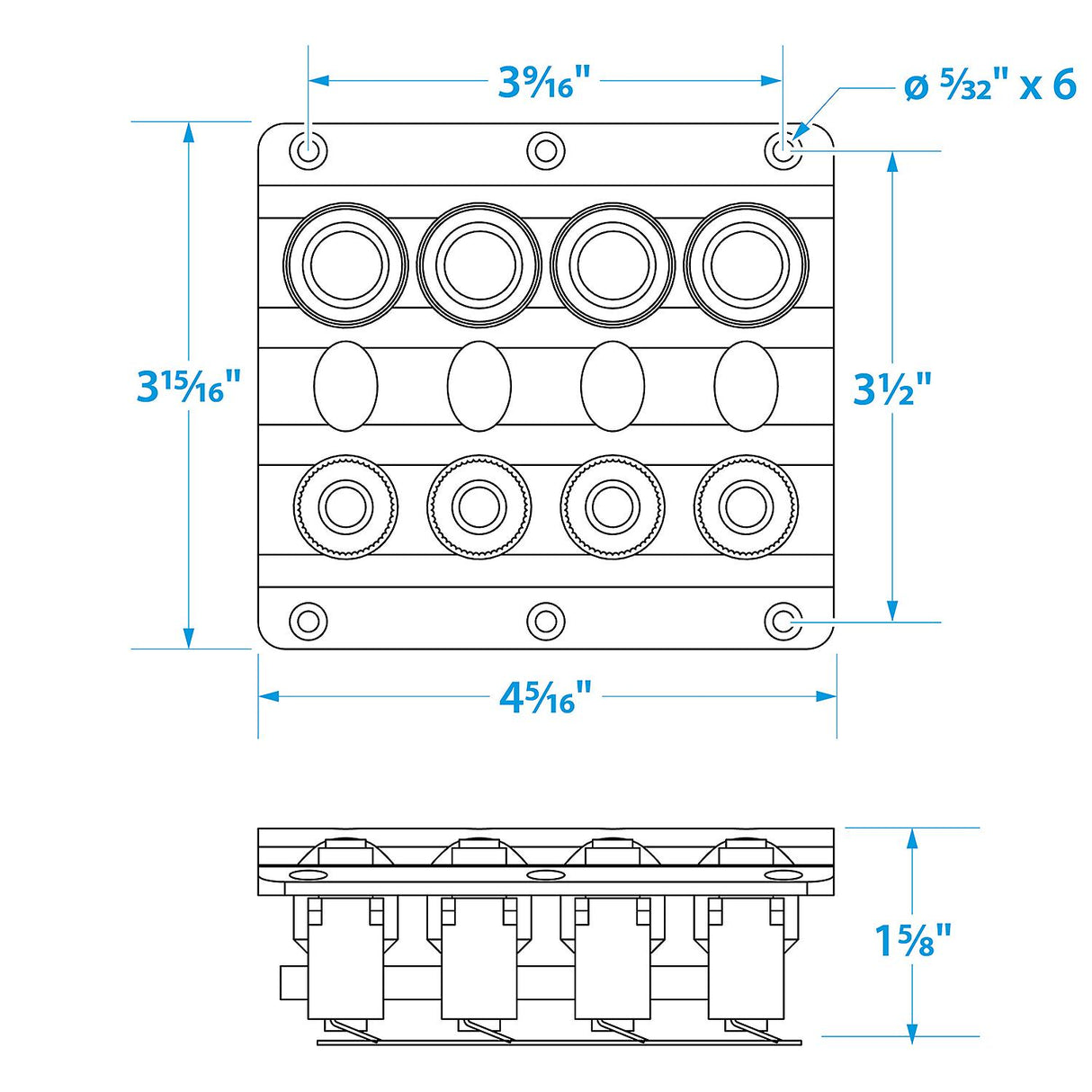 Seachoice 12V LED Switch Panel