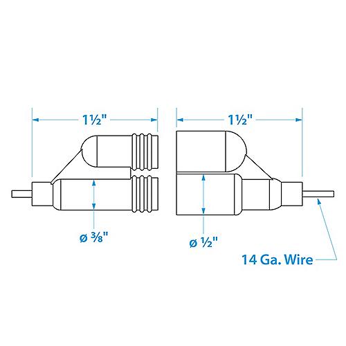 Seachioce Watertight In-Line Fuse Holder With Spare (2 Fuses Included)