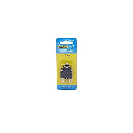 Seachoice Mini Push To Reset Circuit Breaker, 15 Amp