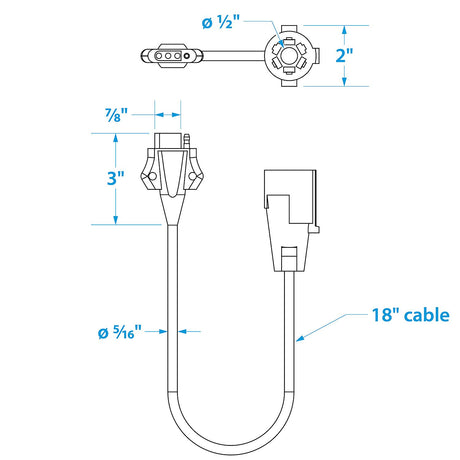Seachoice 7 Way Trailer Connector