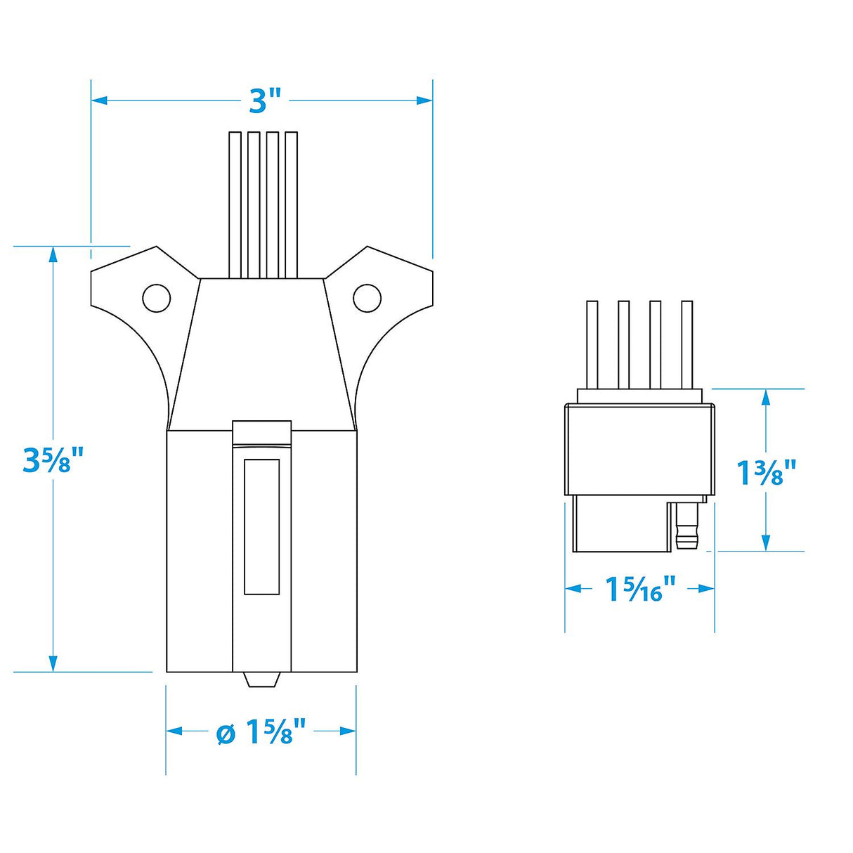 Seachoice 7 Way Trailer Connector