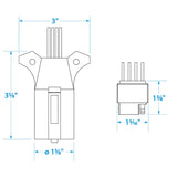 Seachoice 7 Way Trailer Connector