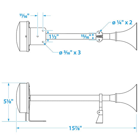 Seachoie 14541 12V Trumpet Horn