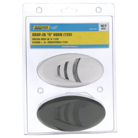Seachoice 14611 Drop-In Horn With Black and White Grills