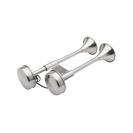 Seachoice 14623 Compact Dual Trumpet Electric Horn 12V Stainless Steel