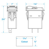 Seachoice 15079 Dual Socket USB with Voltmeter