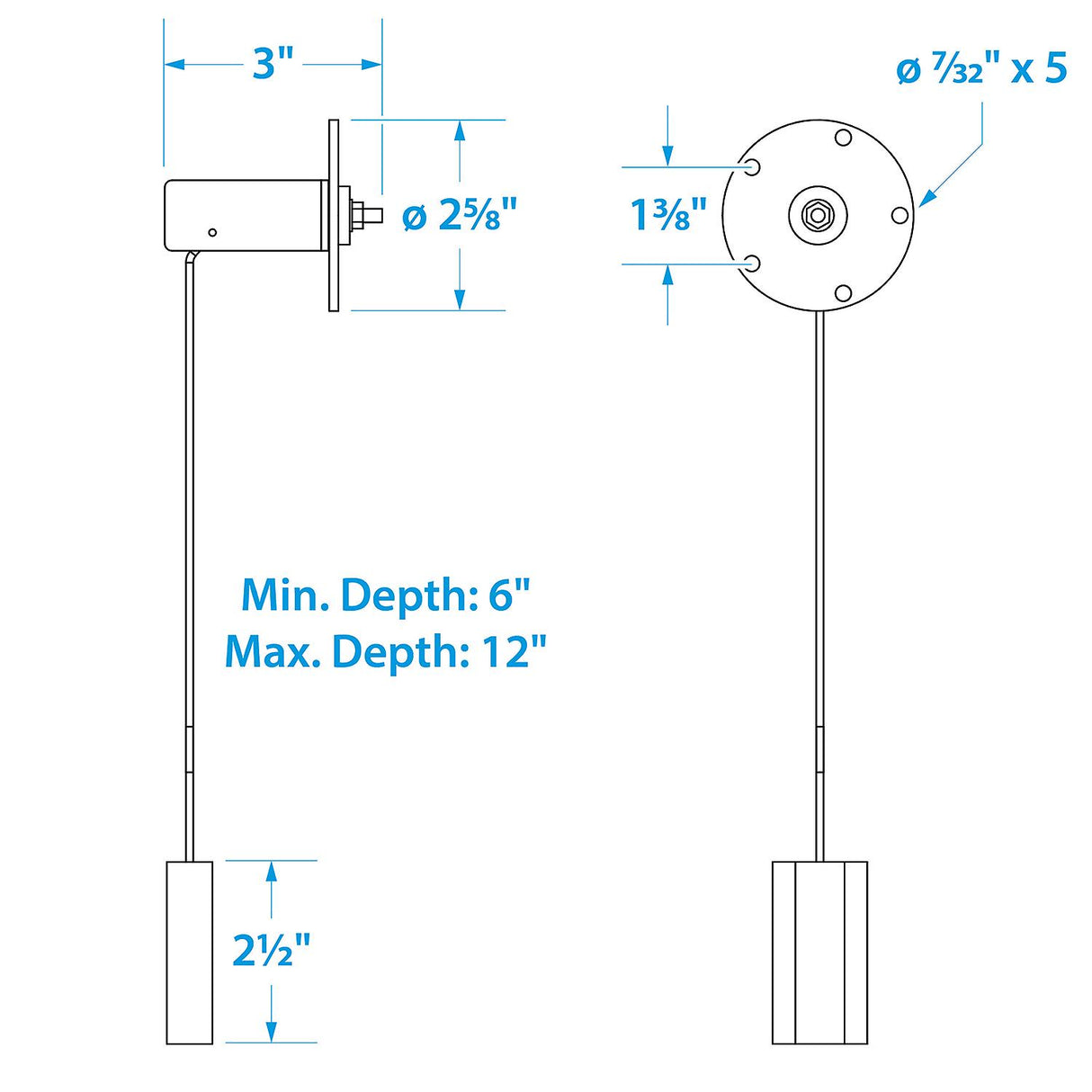 Seachoice 15461 Fuel Level Sender
