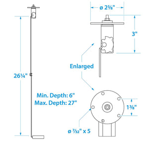 Seachoice 15501 Fuel Gauge Kit