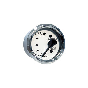 Seachoice 15621 Gauge, Chrome Bezel / White Face, Trim (Evinrude/Johnson)