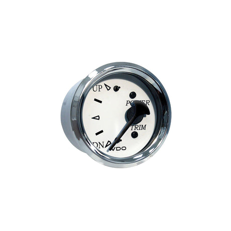 Seachoice 15621 Gauge, Chrome Bezel / White Face, Trim (Evinrude/Johnson)