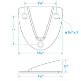 Seachoice 16101 Chrome Plated Brass Clam Shell Ventilator - 1-9/16" x 1-1/2" x 15/32"