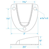 Seachoice 16131 Chrome Plated Brass Clam Shell Ventilator - 2" x 2-3/32" x 19/32"
