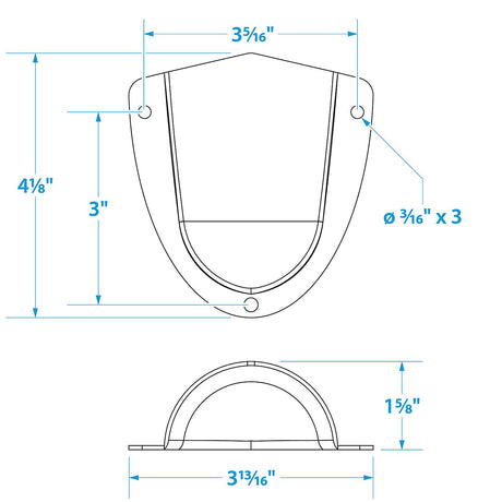 Seachoice 16231 Stainless-Steel Clam Shelll Ventilator - 3-3/4" x 3-3/4" x 1-7/8"