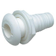 1-1/8" White Plastic Thru-Hull w/Broad Flange, Pack of 24