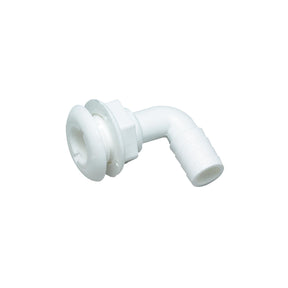 Seachoice 90 Degree Plastic Thru-Hull, One Nut Application, White