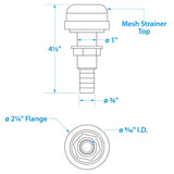 Seachoice 18191 Thru-Hull Strainer Mount