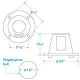 Seachoice Self Bailing Scupper