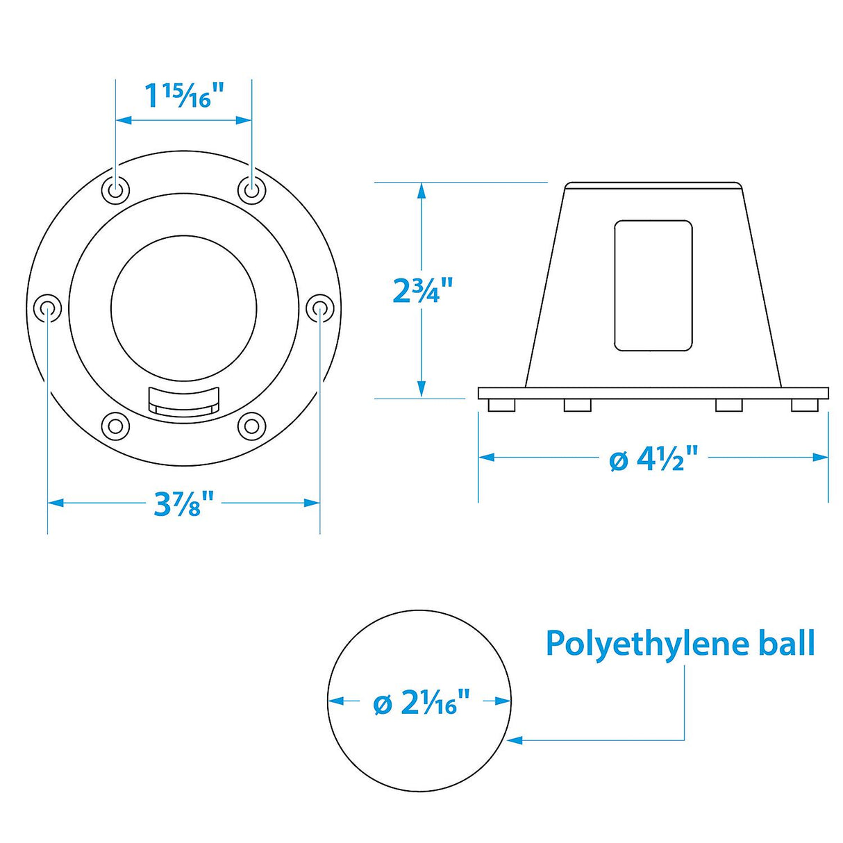 Seachoice Self Bailing Scupper