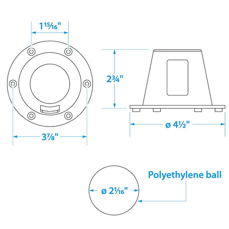 Seachoice Self Bailing Scupper