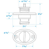 Seachoice 18661 Stainless Steel Garboard Drain and Plug