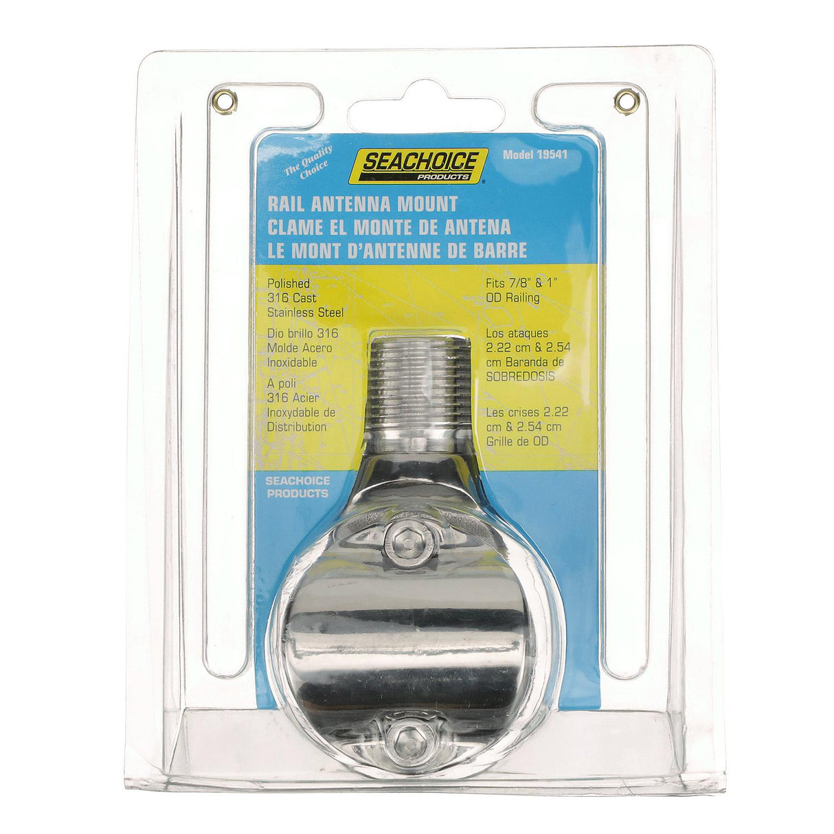 Seachoice 19541 316SS Antenna Rail Mount