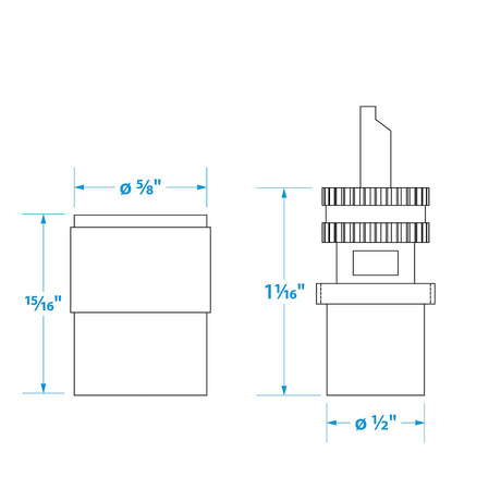 Seachoice 19811 PL259 & UG175 VHF Connector With Adapter