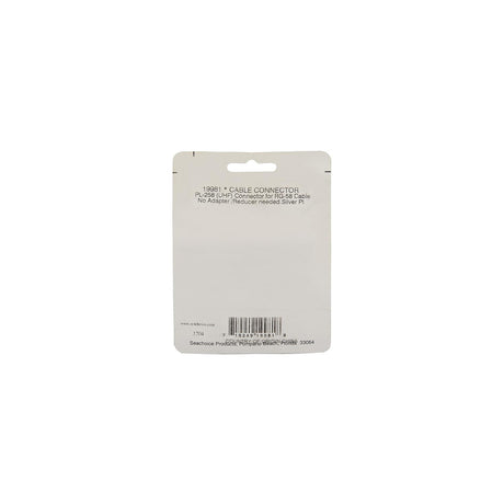 Seachoice 19981 Antenna Connector - Silver Plated -  PL-258 (UHF)