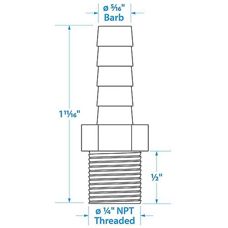 Seachoice Brass Male Hose Barb