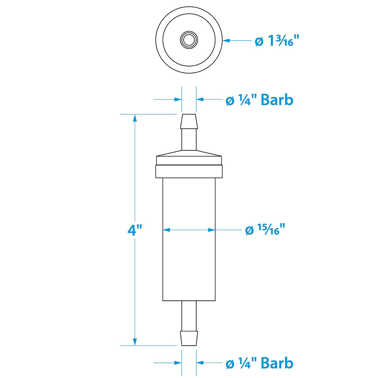 Seachoice 21101 In-Line Fuel Filter