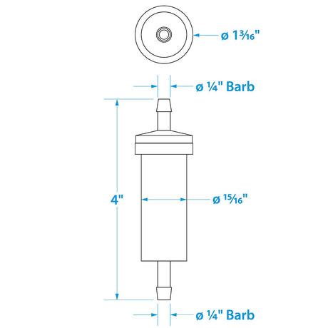 Seachoice 21101 In-Line Fuel Filter