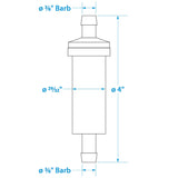 Seachoice 21121 In-Line Fuel Filter