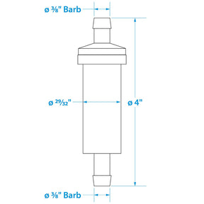 Seachoice 21121 In-Line Fuel Filter