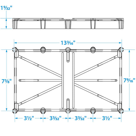 Seachoice 21951 Battery Tray w/Strap for Optima Batteries, 24/cs