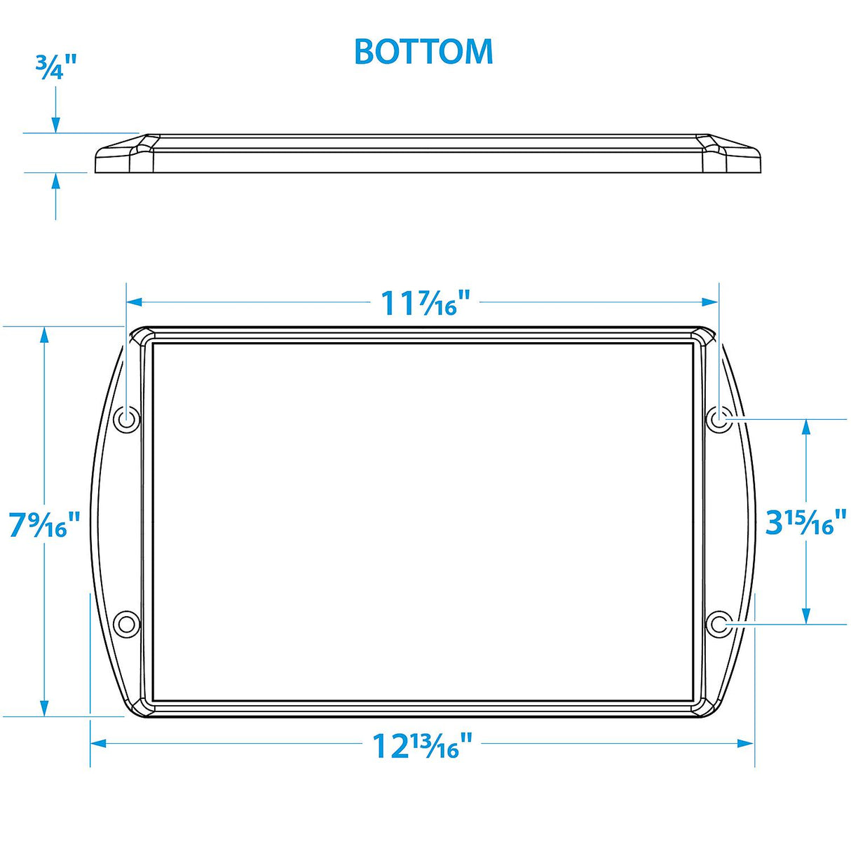 Seachoice Premium Battery Tray With Stainless Steel Hold Down Rods