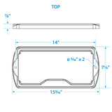 Seachoice Premium Battery Tray With Stainless Steel Hold Down Rods