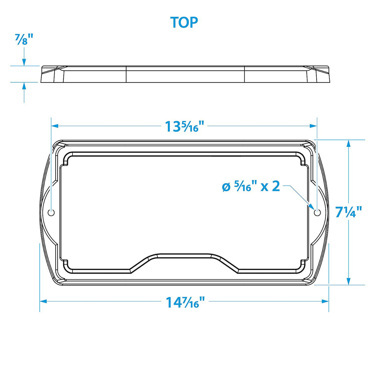Seachoice Premium Battery Tray With Stainless Steel Hold Down Rods