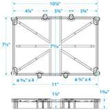 Seachoice 22033 Battery Tray w/Strap & Stainless-Steel Buckle, 24/cs