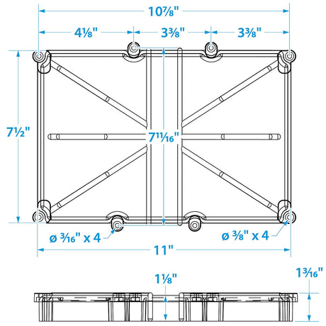 Seachoice 22033 Battery Tray w/Strap & Stainless-Steel Buckle, 24/cs