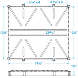Seachoice 22046 Dual Battery Tray w/Poly Strap, 24/cs
