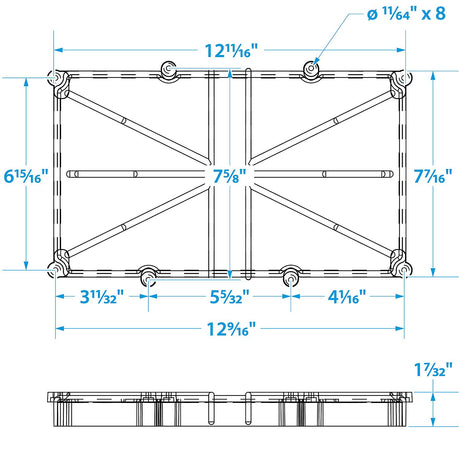 Seachoice 22053 Battery Tray w/Strap & Stainless-Steel Buckle, 24/cs